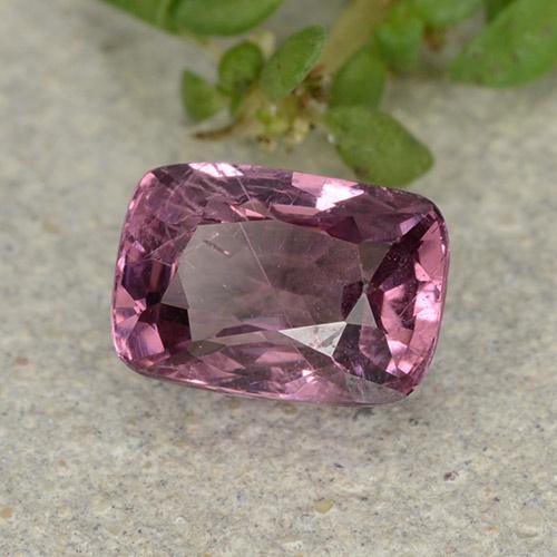 Espinela púrpura natural de 1,04 ct, corte cojín, VS