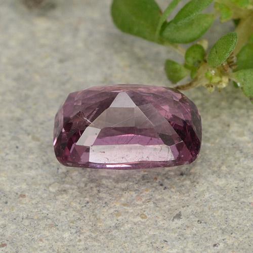 Espinela púrpura natural de 1,04 ct, corte cojín, VS