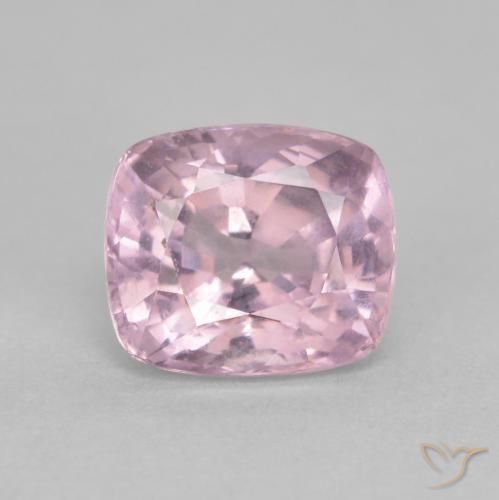 Espinela rosa natural de 1,70 ct, corte cojín, VVS-VS