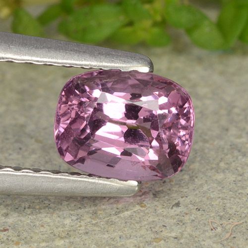 0.98ct Natural Púrpura claro Espinela, Forma Cojín, VVS-VS