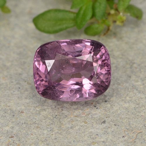 1.10ct Natural Lavanda intenso Espinela, Forma Cojín, VS