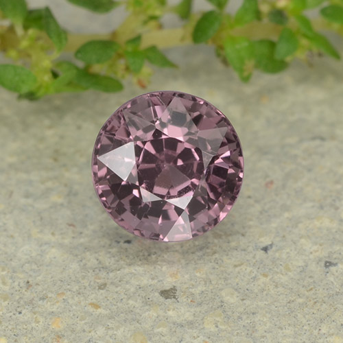 Espinela púrpura natural de 0,74 ct, corte redondo, VVS-VS