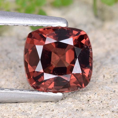 Espinela rojo natural de 1,13 ct, corte cojín, VS