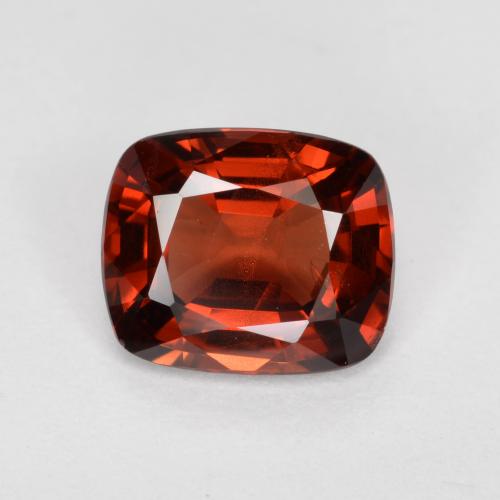Espinela rojo natural de 1,15 ct, corte cojín, VS