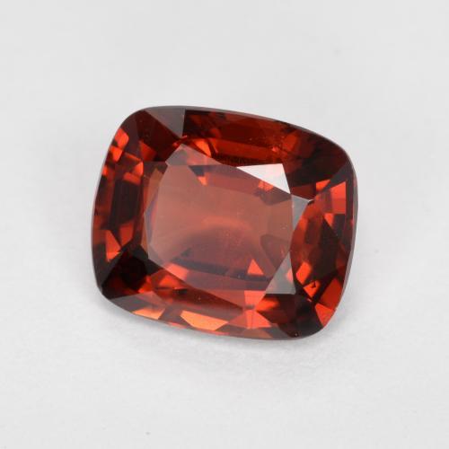 Espinela rojo natural de 1,15 ct, corte cojín, VS