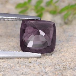 Espinela púrpura natural de 2,01 ct, corte cojín, VVS-VS