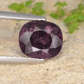 Espinela púrpura natural de 2,09 ct, corte cojín, VVS-VS