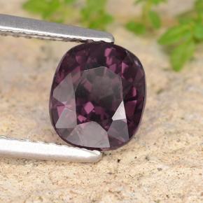 Espinela púrpura natural de 2,09 ct, corte cojín, VVS-VS