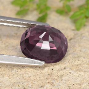 Espinela púrpura natural de 2,09 ct, corte cojín, VVS-VS