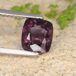 Espinela púrpura natural de 2,09 ct, corte cojín, VS