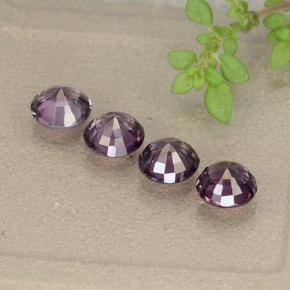 Gemas de espinela violeta natural de 2,24 ct, corte redondo, VVS-VS