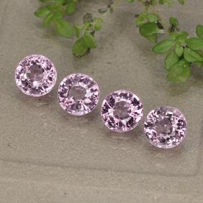 Gemas de espinela rosa natural de 2,30 ct, corte redondo, VVS-VS