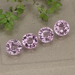 Gemas de espinela rosa natural de 2,30 ct, corte redondo, VVS-VS