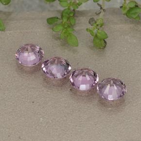 Gemas de espinela rosa natural de 2,30 ct, corte redondo, VVS-VS