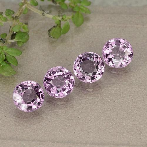 Gemas de espinela púrpura natural de 2,38 ct, corte redondo, VVS-VS