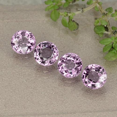 Gemas de espinela púrpura natural de 2,38 ct, corte redondo, VVS-VS
