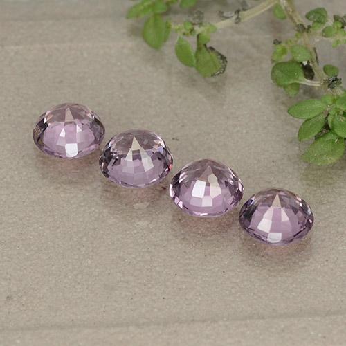 Gemas de espinela púrpura natural de 2,38 ct, corte redondo, VVS-VS