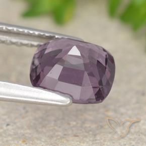 Espinela Púrpura uva claro natural de 1.34 ct, Forma Cojín, VVS