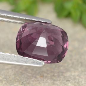 Espinela púrpura natural de 1,69 ct, corte cojín, VVS