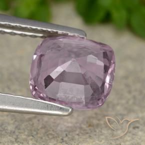 Espinela Púrpura rosáceo muy claro natural de 1.39 ct, Forma Cojín, VS