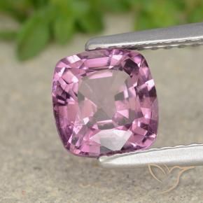 Espinela púrpura natural de 1,51 ct, corte cojín, VVS-VS