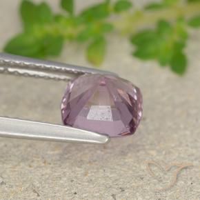 Espinela Púrpura rosáceo claro natural de 1.58 ct, Forma Cojín, VVS