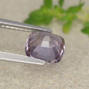 Espinela púrpura natural de 1,59 ct, corte cojín, VVS