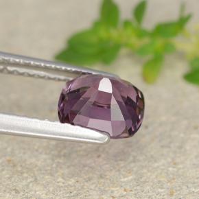 Espinela púrpura natural de 1,59 ct, corte cojín, VVS