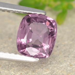 Espinela púrpura natural de 1,41 ct, corte cojín, VVS