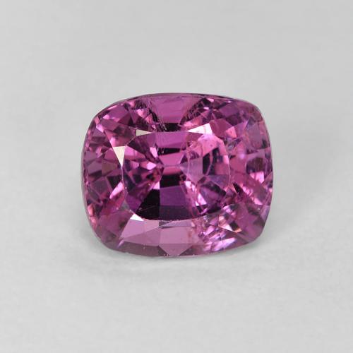 Espinela púrpura natural de 1,46 ct, corte cojín, VS-SI