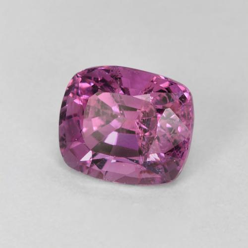 Espinela púrpura natural de 1,46 ct, corte cojín, VS-SI