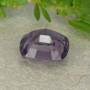 Espinela Gris púrpura medio natural de 1.39 ct, Forma Cojín, VS