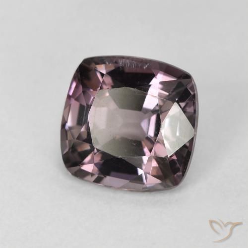 Espinela Violeta grisáceo natural de 1.60 ct, Corte Cojín, VS