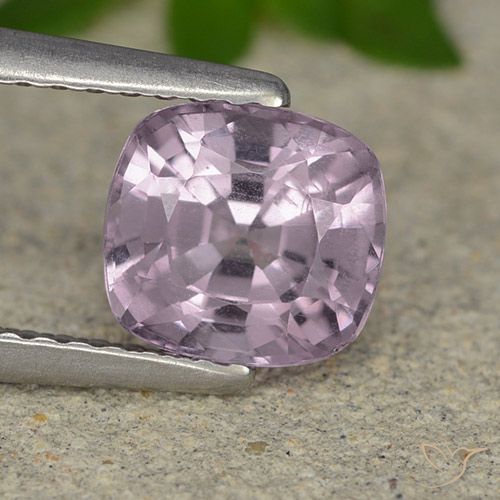 1.46ct Natural Púrpura rosáceo gris Espinela, Forma Cojín, VVS