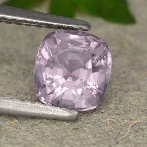 Espinela Púrpura rosáceo gris natural de 1.46 ct, Forma Cojín, VVS