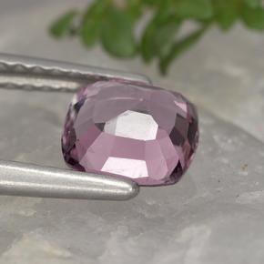 Espinela púrpura natural de 1,22 ct, corte cojín, VVS