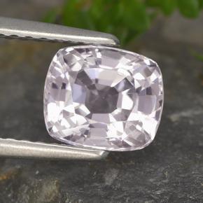 Espinela blanco natural de 1,57 ct, corte cojín, VVS