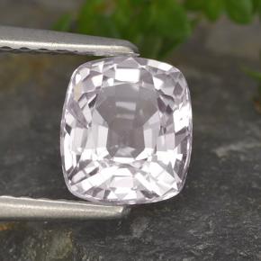Espinela blanco natural de 1,57 ct, corte cojín, VVS