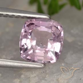 Espinela Púrpura rosáceo claro natural de 1.29 ct, Forma Cojín, VVS