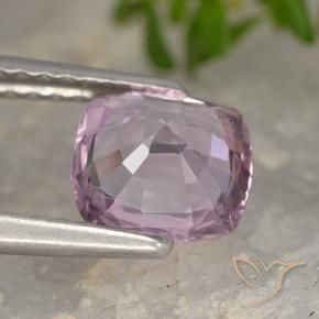 Espinela Púrpura rosáceo claro natural de 1.29 ct, Forma Cojín, VVS