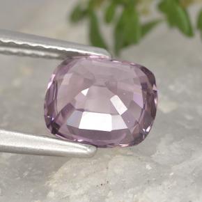 Espinela púrpura natural de 1,29 ct, corte cojín, VVS