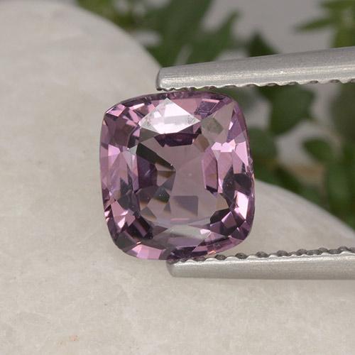 Espinela púrpura natural de 1,37 ct, corte cojín, VVS