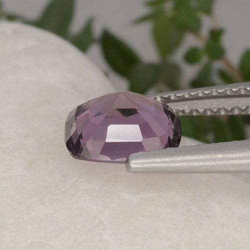 Espinela púrpura natural de 1,37 ct, corte cojín, VVS