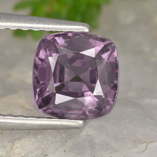 1.43ct Natural Púrpura medio Espinela, Forma Cojín, VS