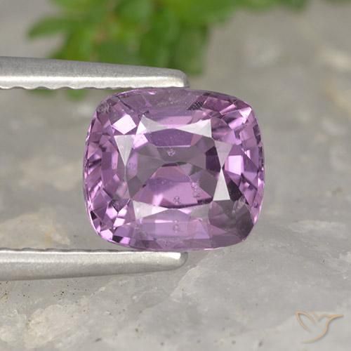 1.25ct Natural Púrpura claro Espinela, Forma Cojín, VVS-VS, Photo A