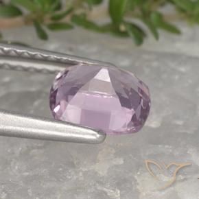 Espinela Púrpura rosáceo muy claro natural de 1.13 ct, Forma Cojín, VVS