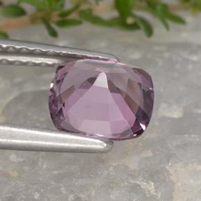 Espinela púrpura natural de 1,31 ct, corte cojín, VVS