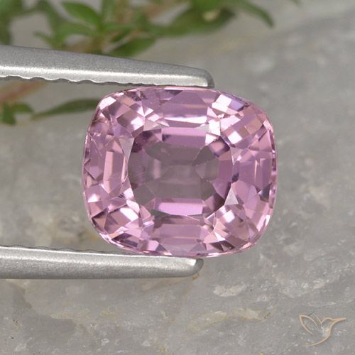 1.51ct Natural Rosado púrpura Espinela, Forma Cojín, VVS