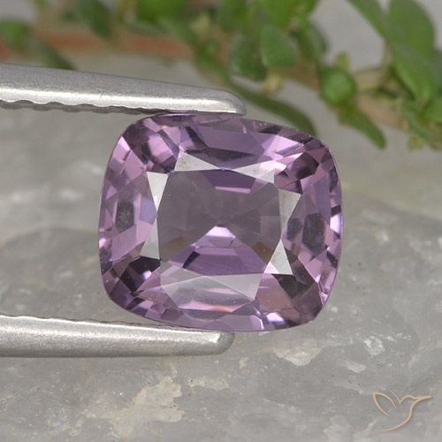1.26ct Natural Violeta grisáceo claro espinela, Forma Cojín, VVS
