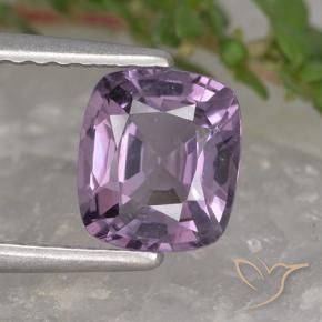 Espinela Violeta grisáceo claro natural de 1.26 ct, Forma Cojín, VVS